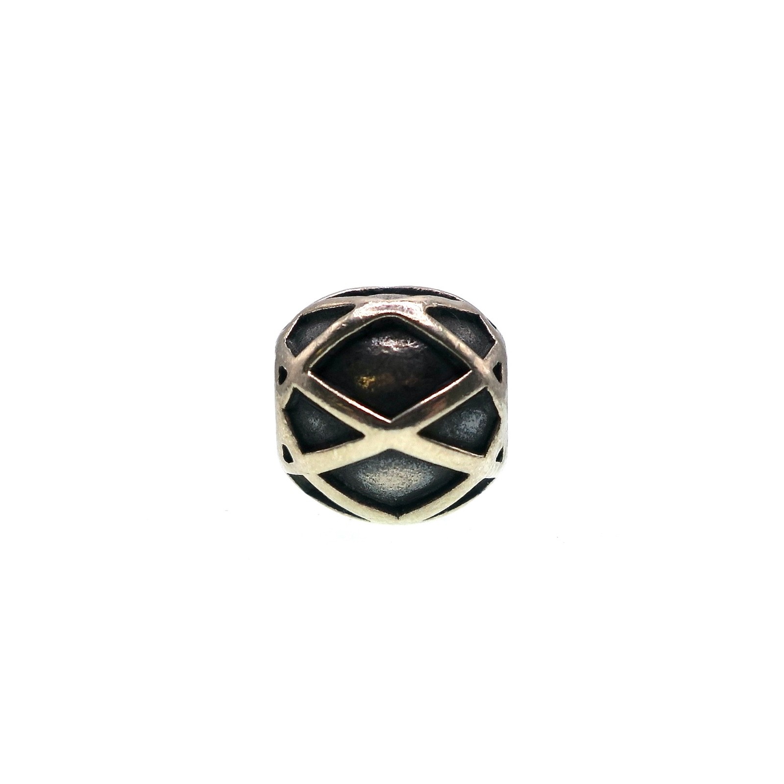 PANDORA Sterling SIlver Retired Harlequin Charm Signed ALE 925 9.8mm by 10.6mm