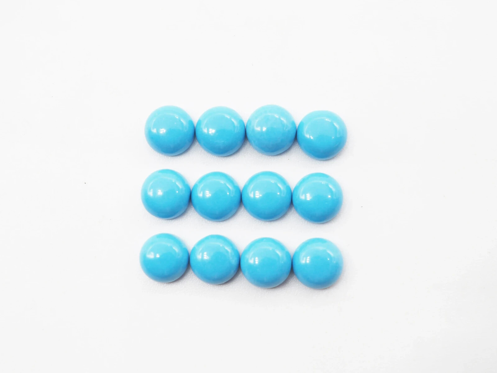 Blue Turquoise 6mm Round Approximately 8.49 Carat (GTG-BTC-4)