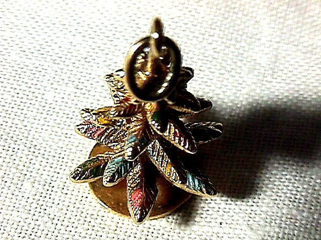 “Christmas Tree” Charm Vintage 1950s 14K Solid Gold, 1″ X 9/16″, 3.2 Grams,