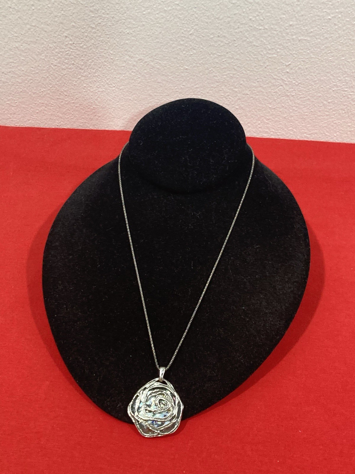 NEW OR PAZ PZ ISRAEL Sterling Silver 925 ROMAN GLASS Pendant Necklace W/BOX COA