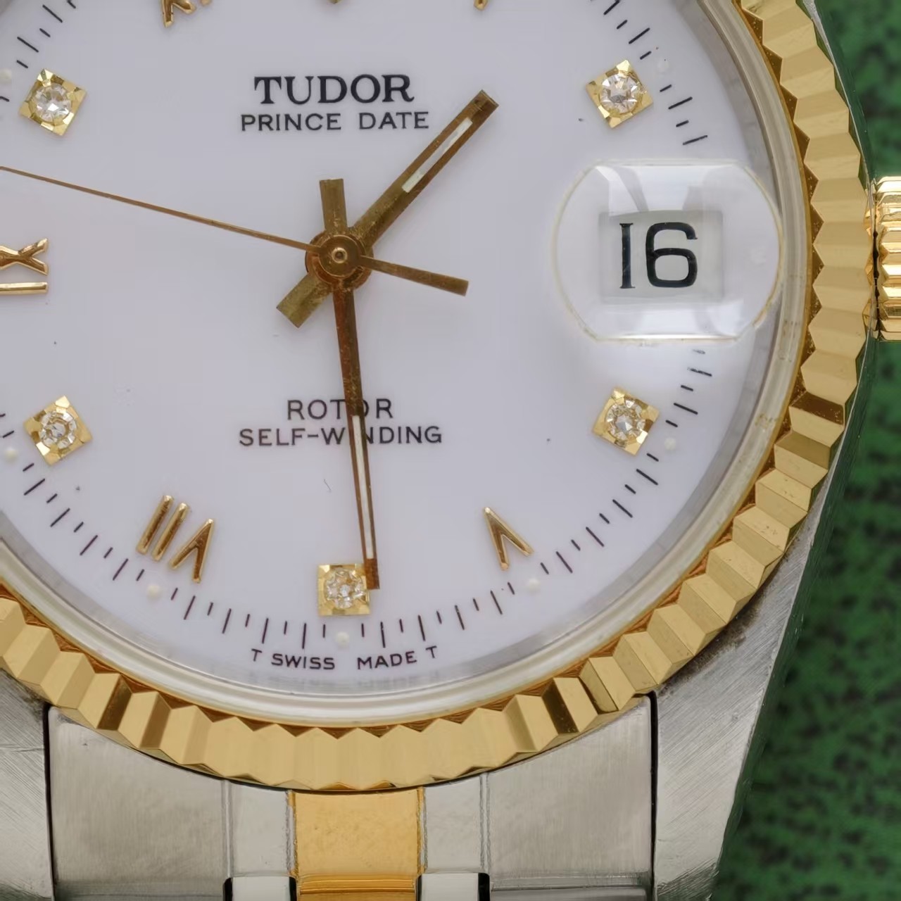 Tudor White Dial Prince Date 74033 Men’sWatch Automatic 34mm Champagne Number