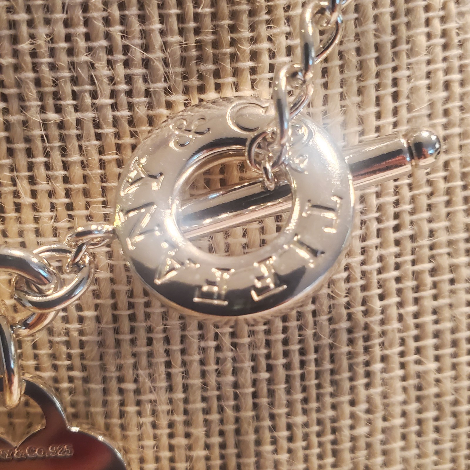 Tiffany & Co Sterling Silver Return to Tiffany Heart Tag Toggle Necklace 16″