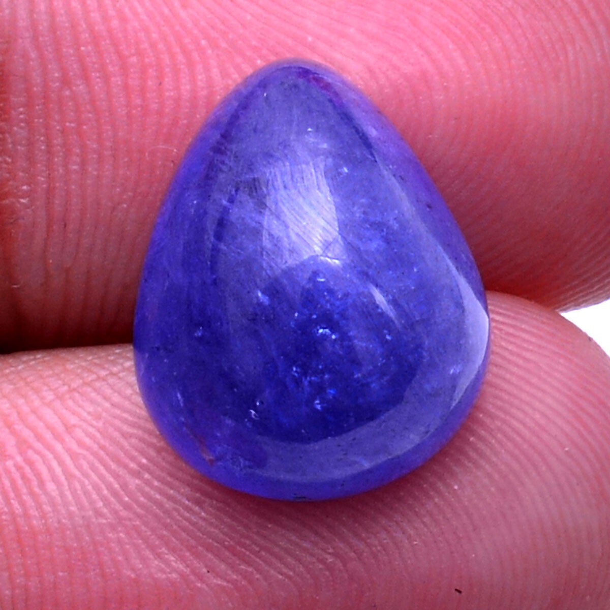 13.90 Cts Certified Natural Tanzanite Untreated Pear Cabochon 15mm*12mm Gemstone