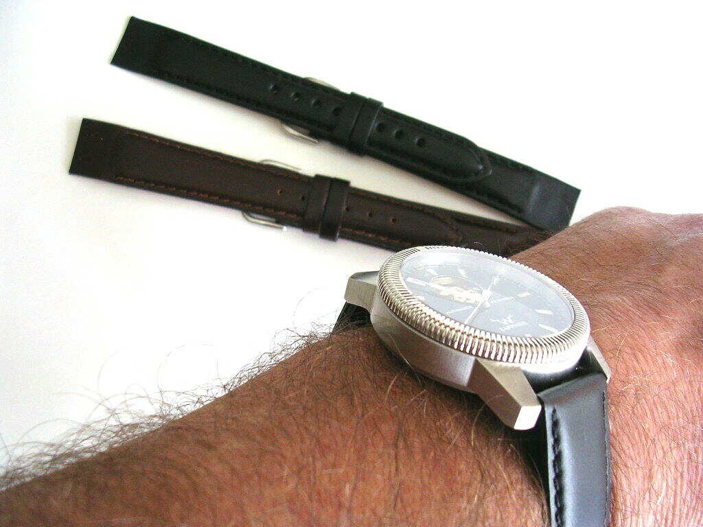 Open End Oily Leather Vintage Wire Lugs watch band strap IW SUISSE 8 10 16 18 20