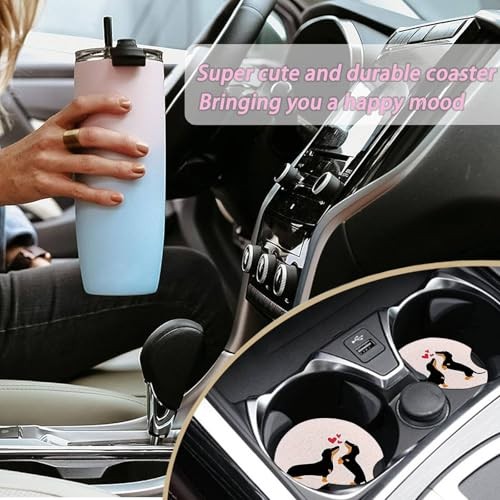 2 Pack Bless Car Coasters for Cup Holder,Neoprene Anti Slip Mat | 2PCS Rose
