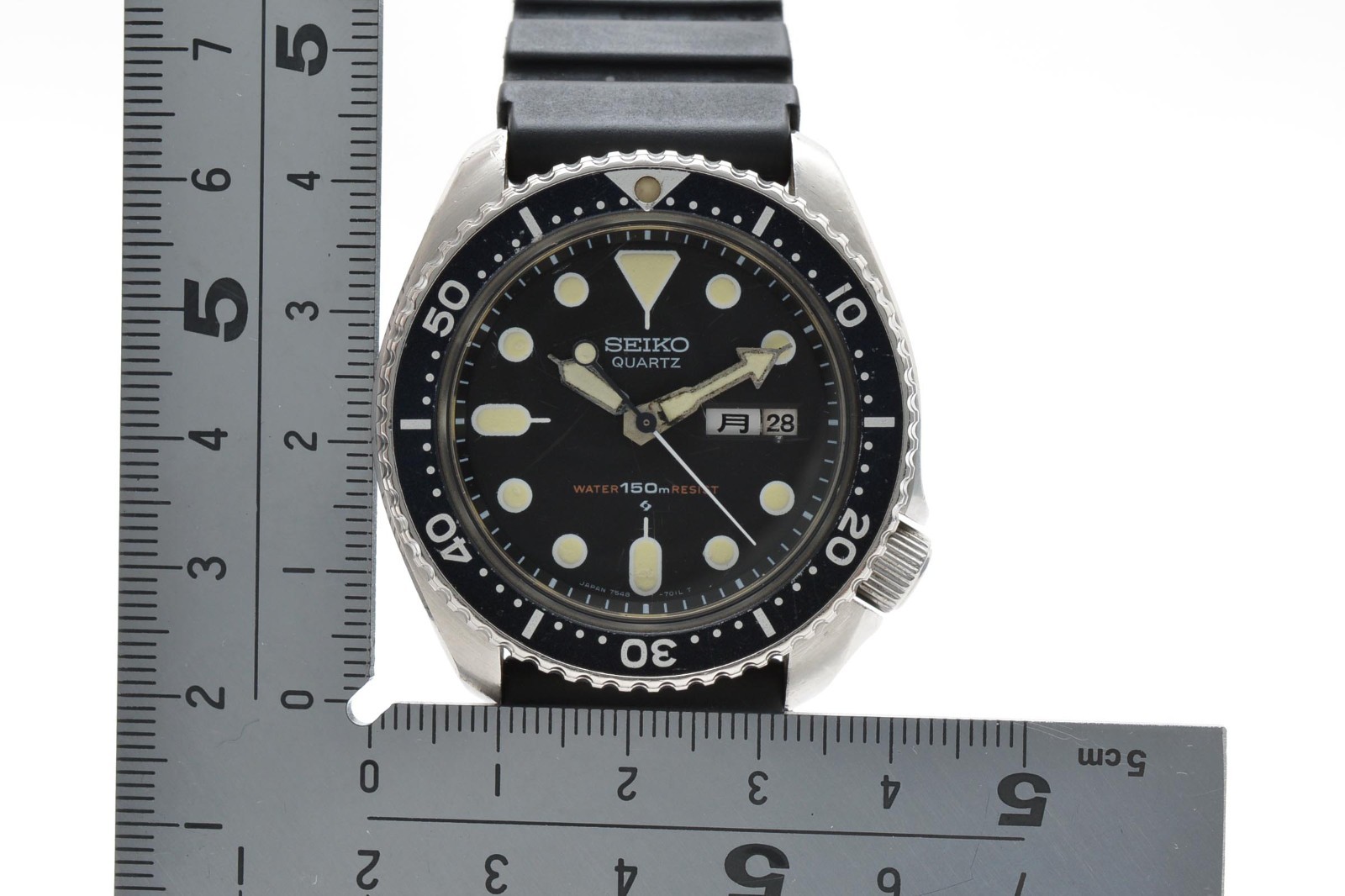[EXCELLENT+5] SEIKO 7548-7000 150m Diver Black Vintage Kanji Quartz Men’s Watch