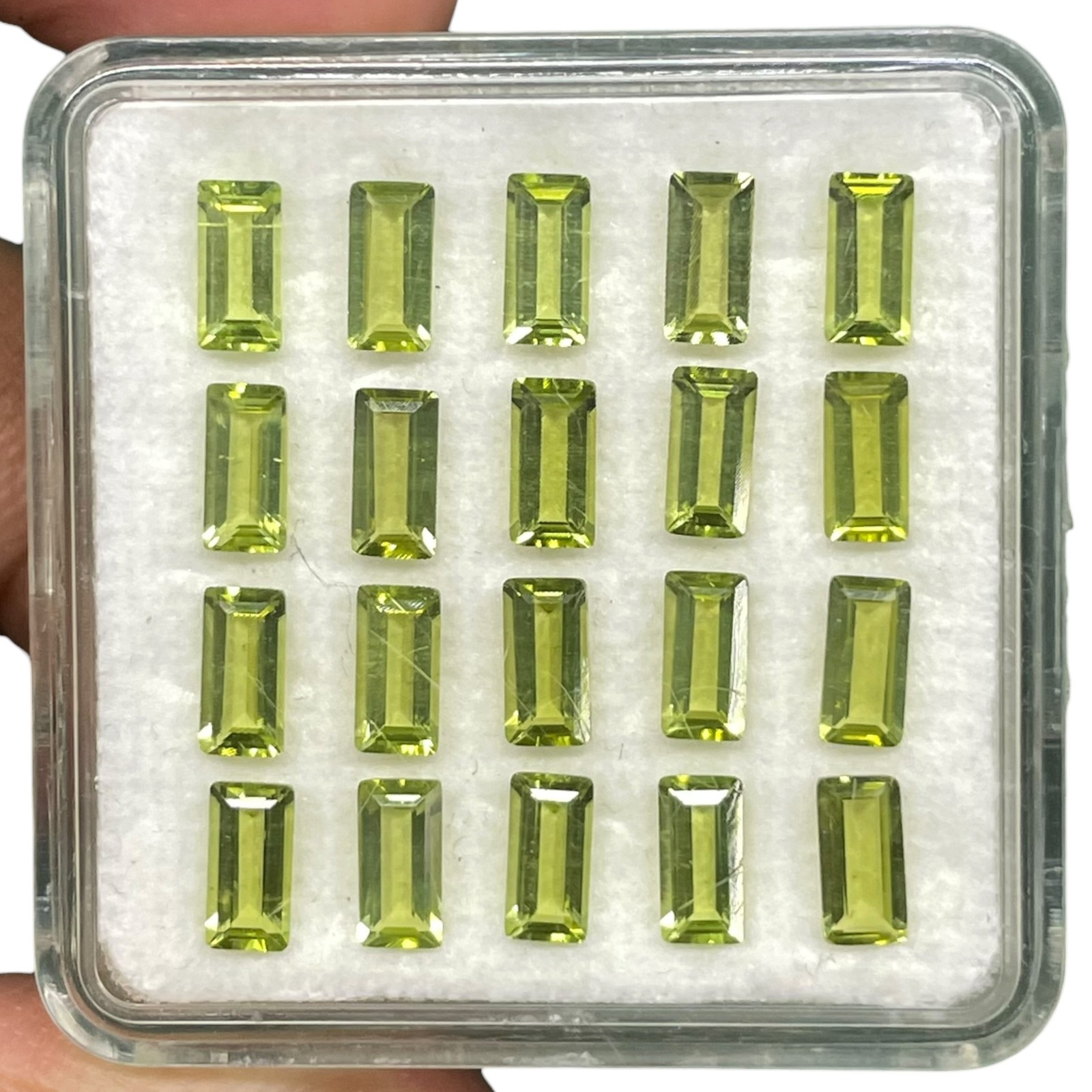 20 Pcs Natural Peridot 6x3mm Octagon Cut Top Quality Loose Untreated Gemstones