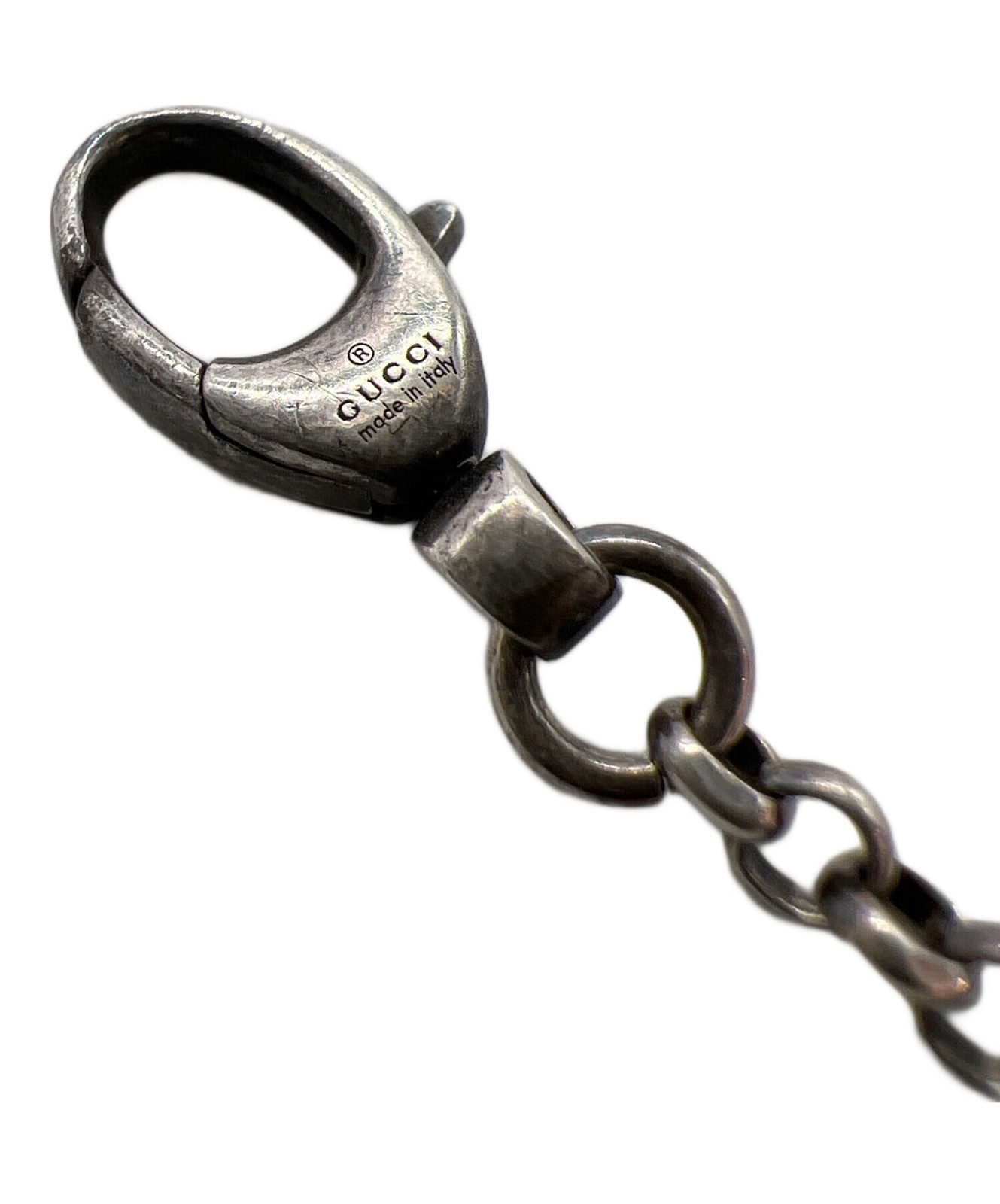 Gucci Double G Key Bracelet Silver 925 Lobster Clasp 17cm 6.6in Womens 770723