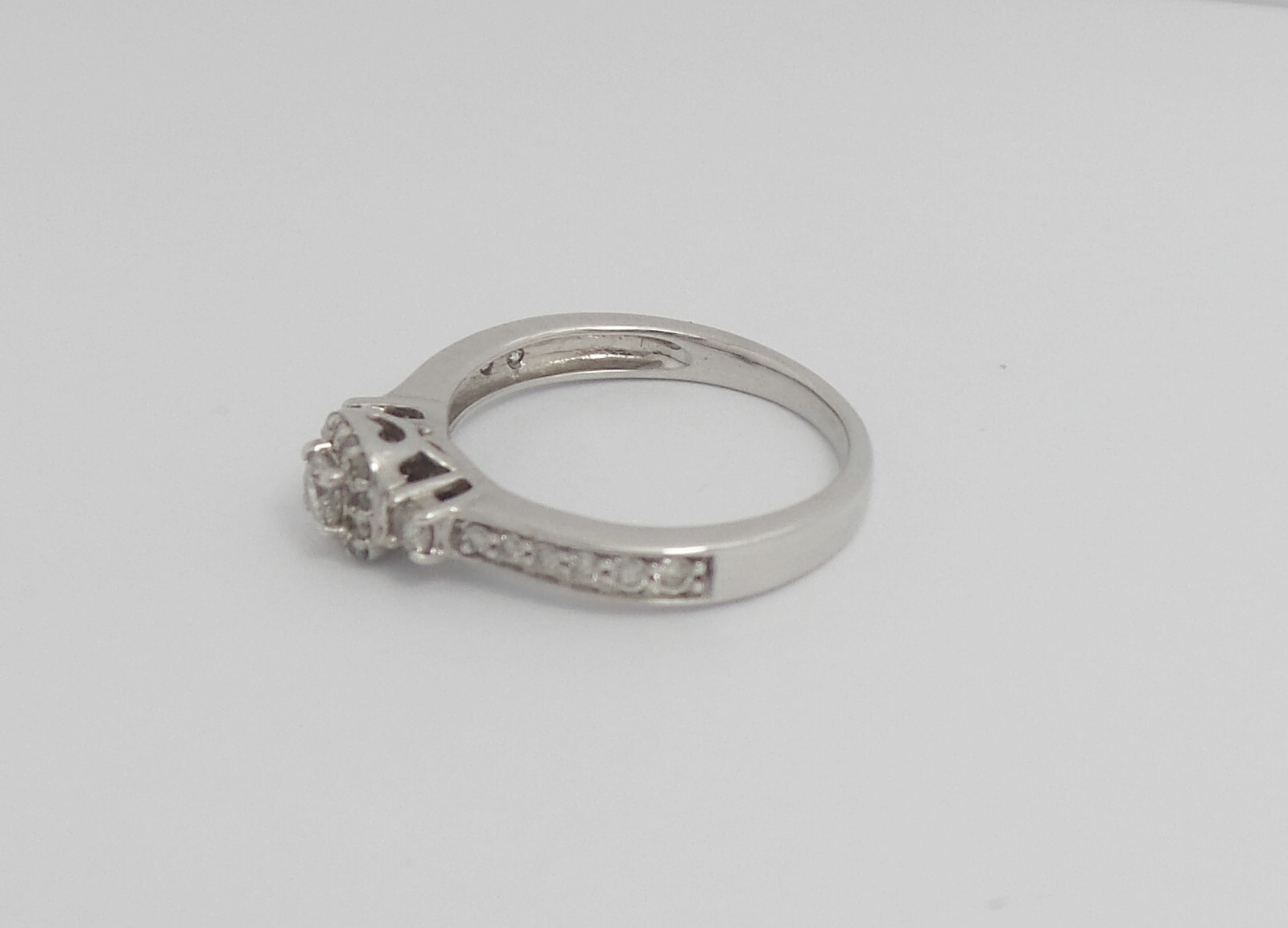 1/2CT Natural Diamond Anniversary Engagement Wedding Bridal Ring 10K White Gold