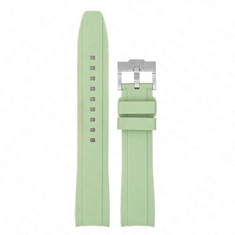 Curved End Rubber Strap 18/19/20/21/22mm Universal Silicone Watch Band Soft Spor