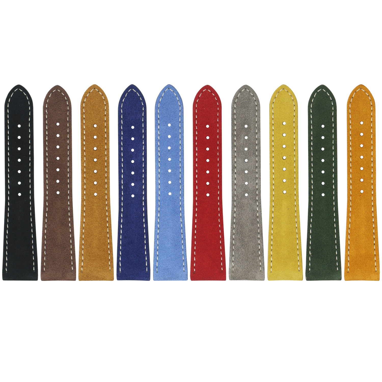 StrapsCo Classic Suede Watch Strap Band Quick Release (Short, Standard, Long)
