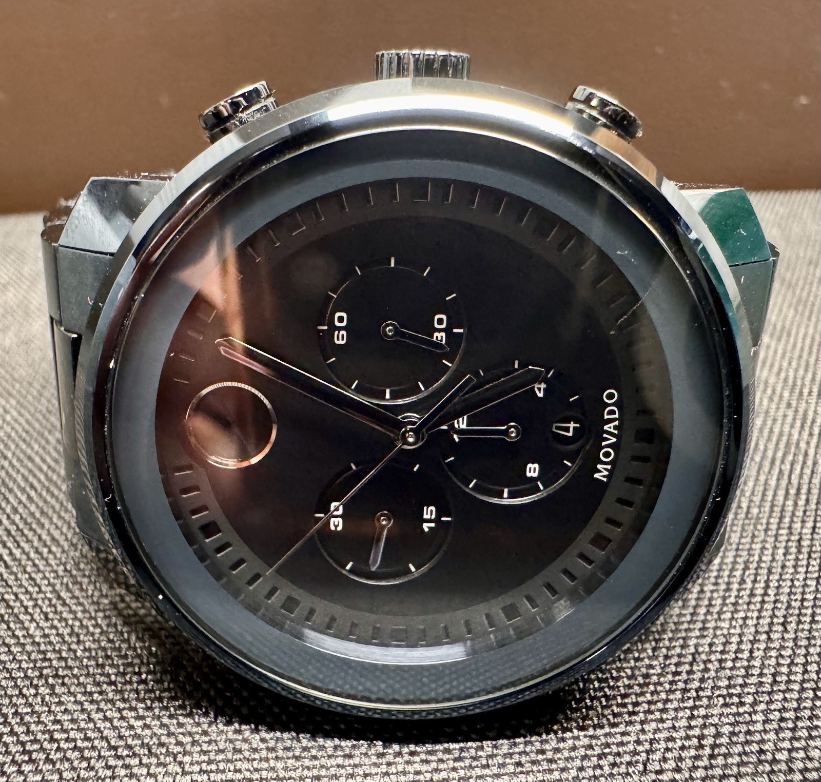 Movado Bold Chronograph 3600118 44mm Swiss Quartz Black PVD Men’s Watch