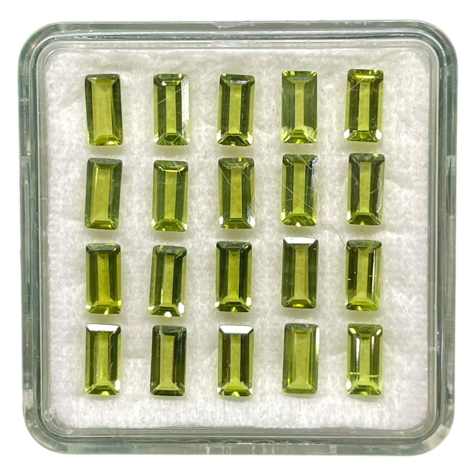 20 Pcs Natural Peridot 6x3mm Octagon Cut Top Quality Loose Untreated Gemstones