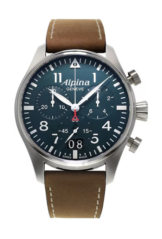 Alpina Men’s Startimer Chronograph Big Date Quartz Brown Watch 44MM AL-372N4S6