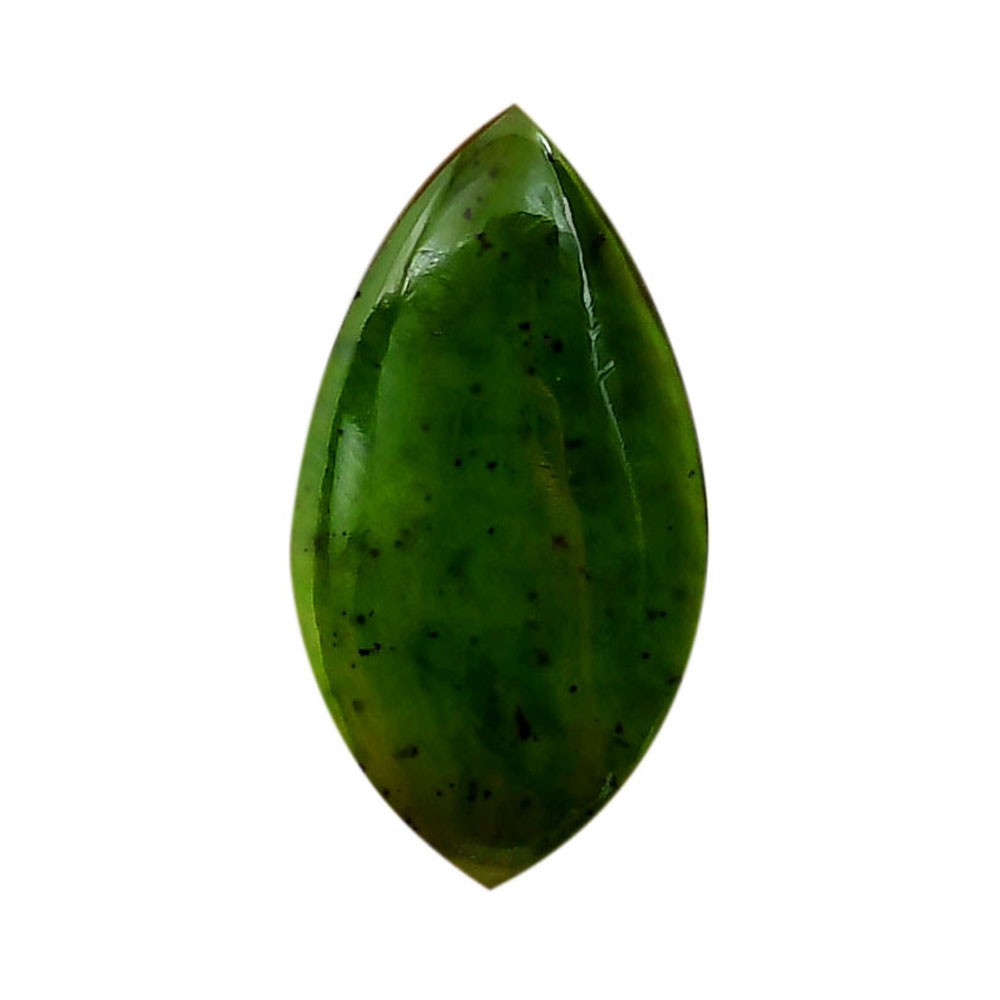 Natural Nephrite Jade 17.2x32x4.3mm Marquise Shape Polished Gemstone LS76-05935