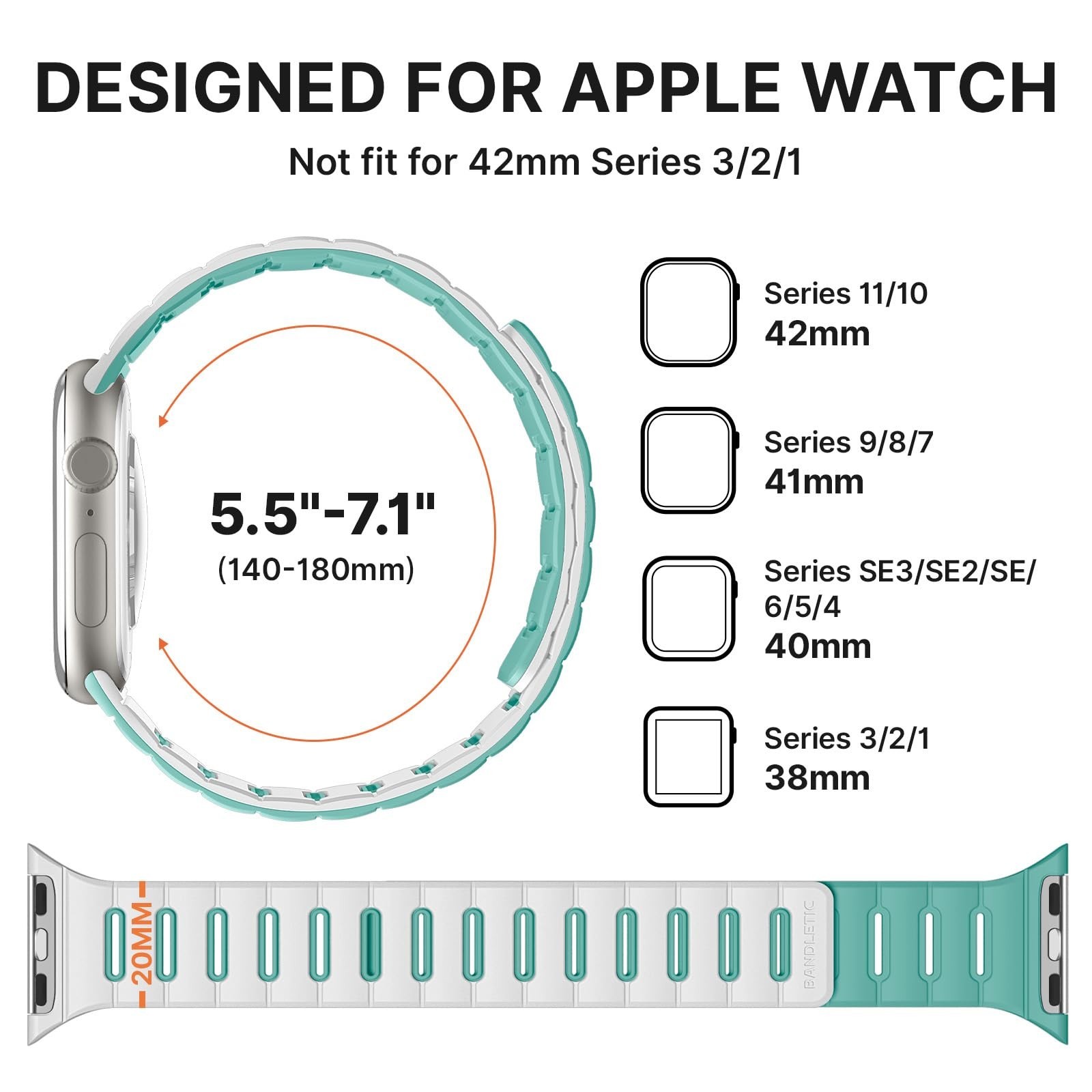 Silicone Soft Apple Watch Bands for Women 40mm – Comfortable & Stylish Replaceme