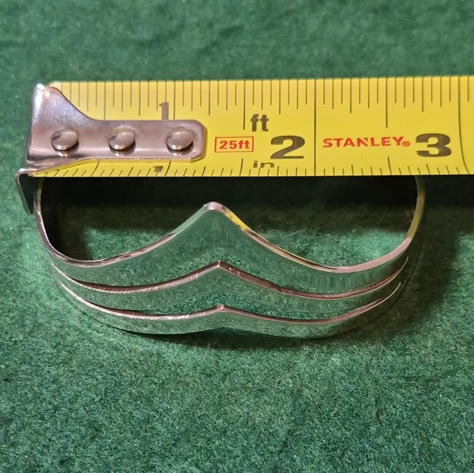 Silver Chevron 3-Bar Open Cuff Bracelet, Cuff Style.