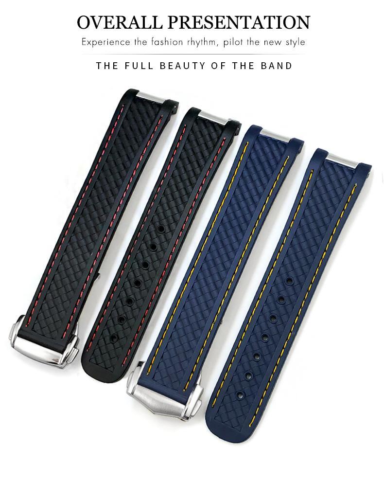 18,19,20mm Silicon Rubber Light Strap Watch Band Omega Seamster Aqua Terra At150