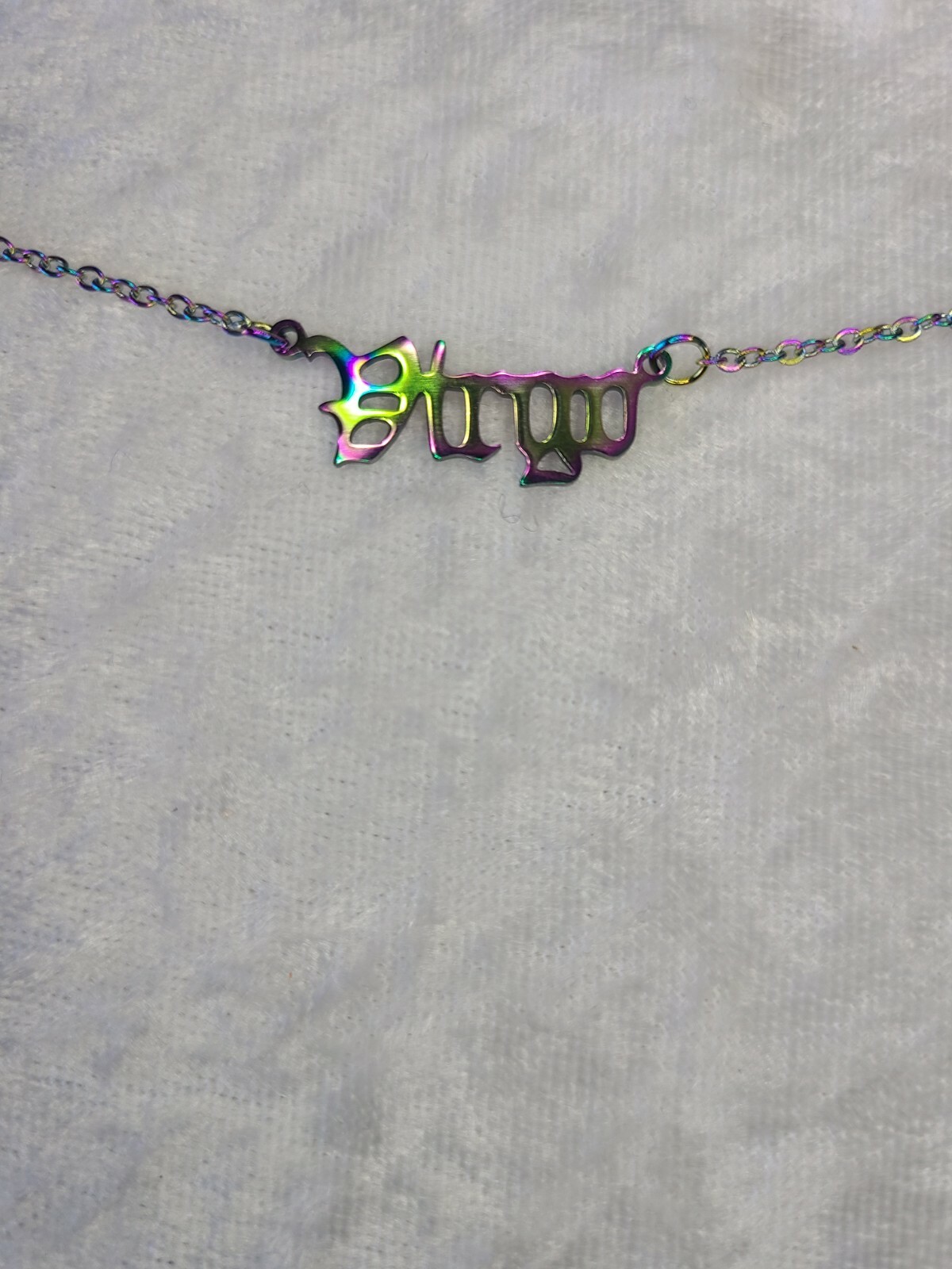 VIRGO Zodiac Astrology Necklace Rainbow Stainless Steel Free Gift Box Included!