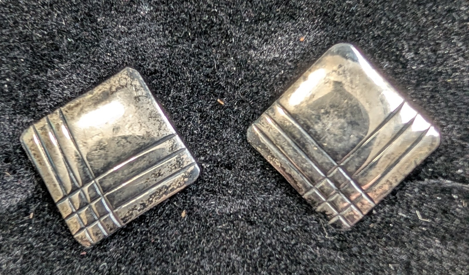 Sterling Silver Square Earring Post 925 1/2″ by 1/2″ lightweight 2 gm