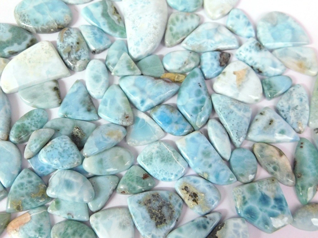 Larimar cabochon Loose gemstones Fancy Jewelry Making Wholesale Lot 71253