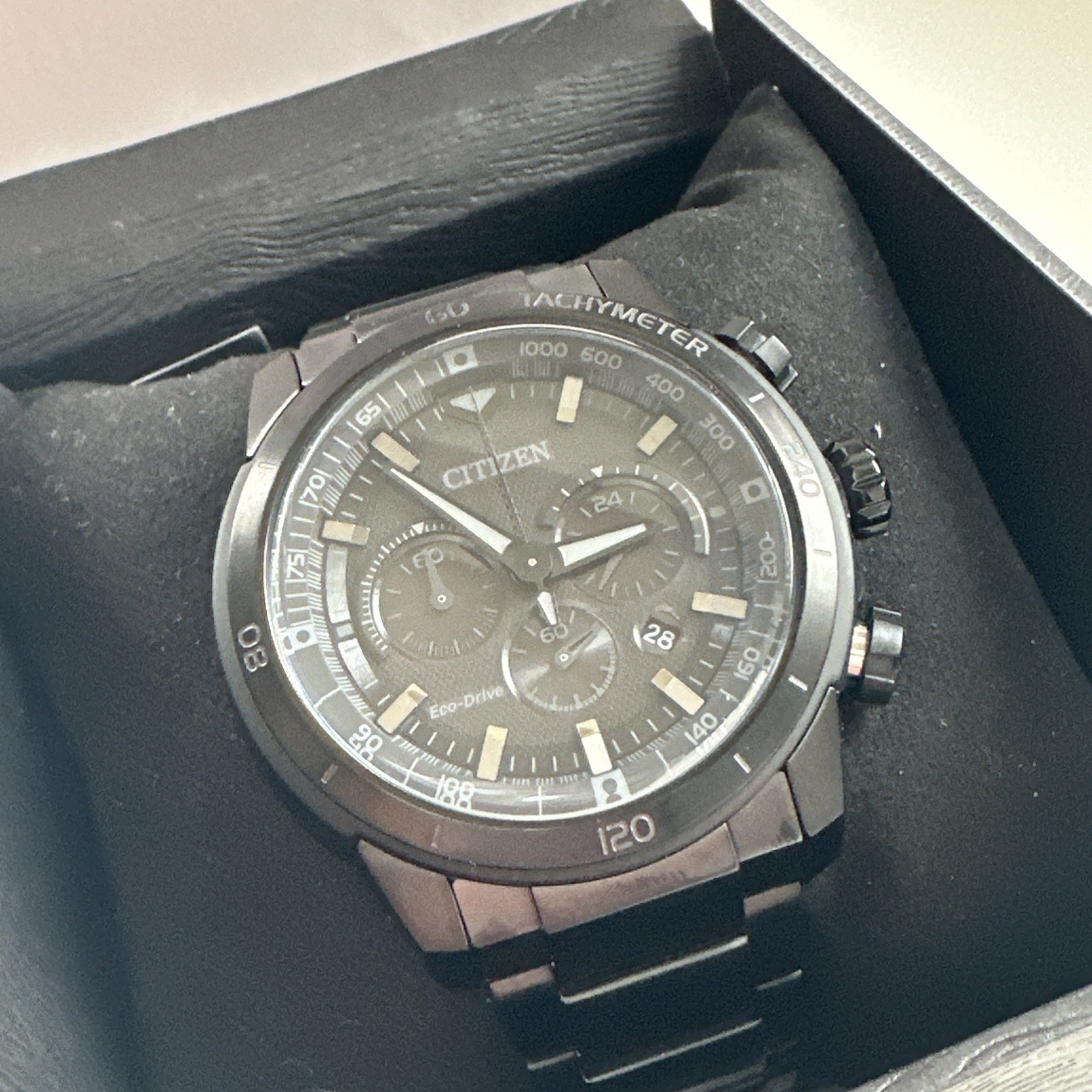 Citizen Men’s Sport Casual Chronograph Eco-Drive Black Watch 48 MM CA4184-81E