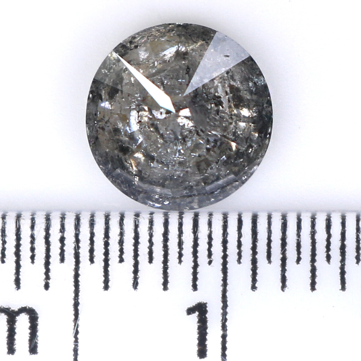 1.13 CT Natural Loose Round Shape Diamond 6.40 MM Salt And Pepper Diamond LQ1401