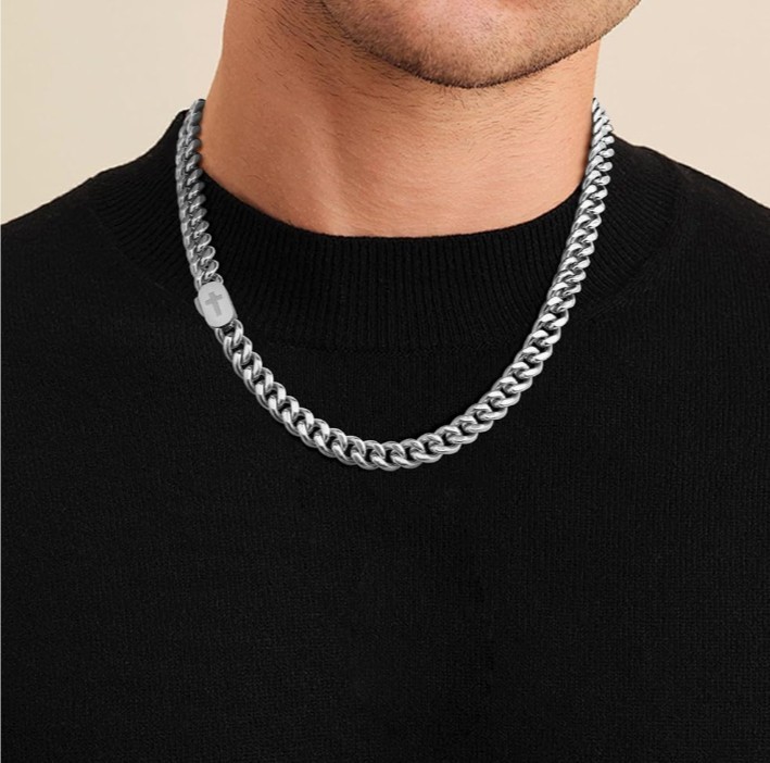 Stainless Steel 5mm Silver 22 inch Cuban Chain