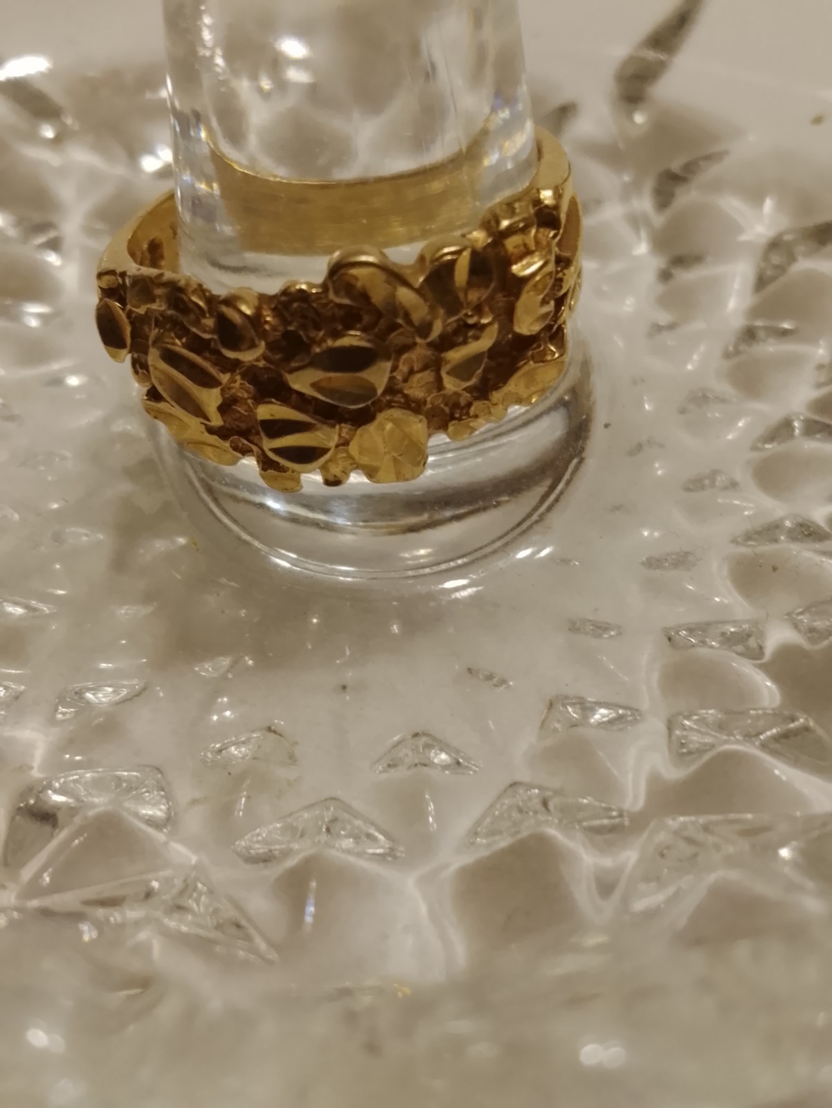 10k gold nugget ring vintage