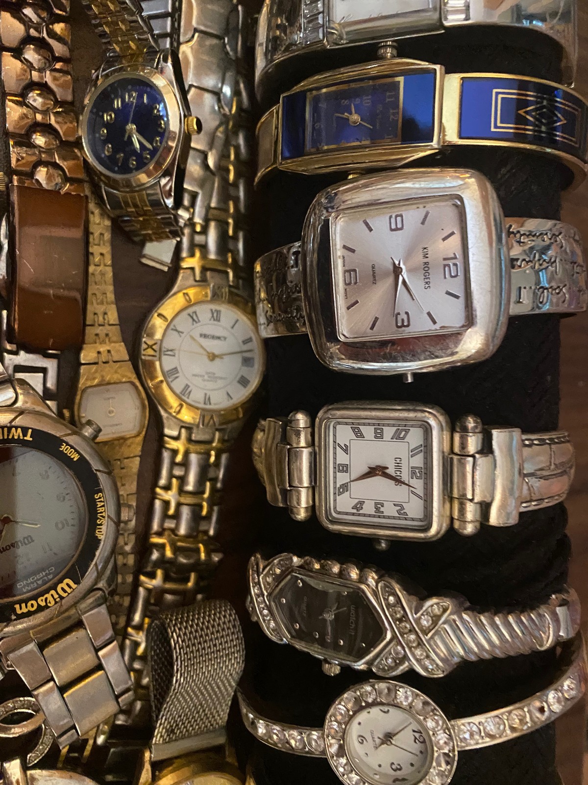 Huge Lot 85+ Vintage to Now Used Watches some Run Gold Silver Tone BRANDS+++