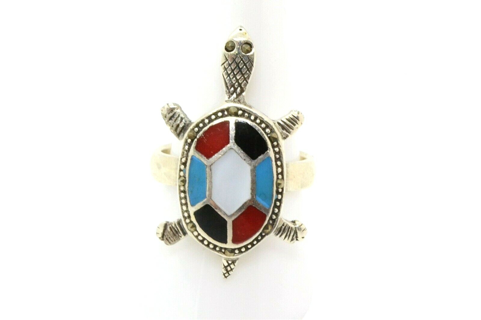 Mexico designer ring 925 silver turtle silver turtle Mexico native Aztec