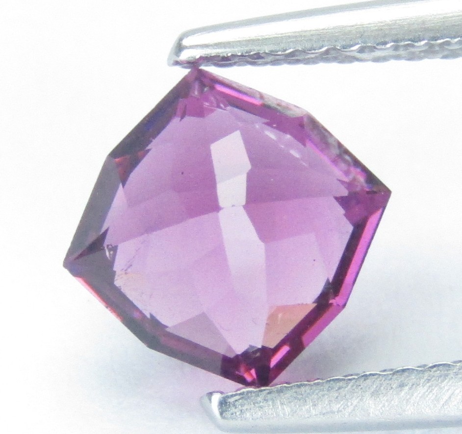 1.65Cts Natural Delightful Rhodolite Garnet 6.9mm Cushion Custom Cut Gemstone