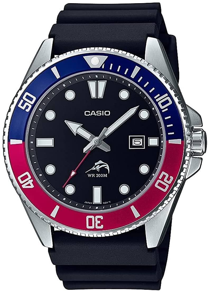 CASIO Diver Watch MDV-106B-1A2V Blue x Red Bezel Men’s