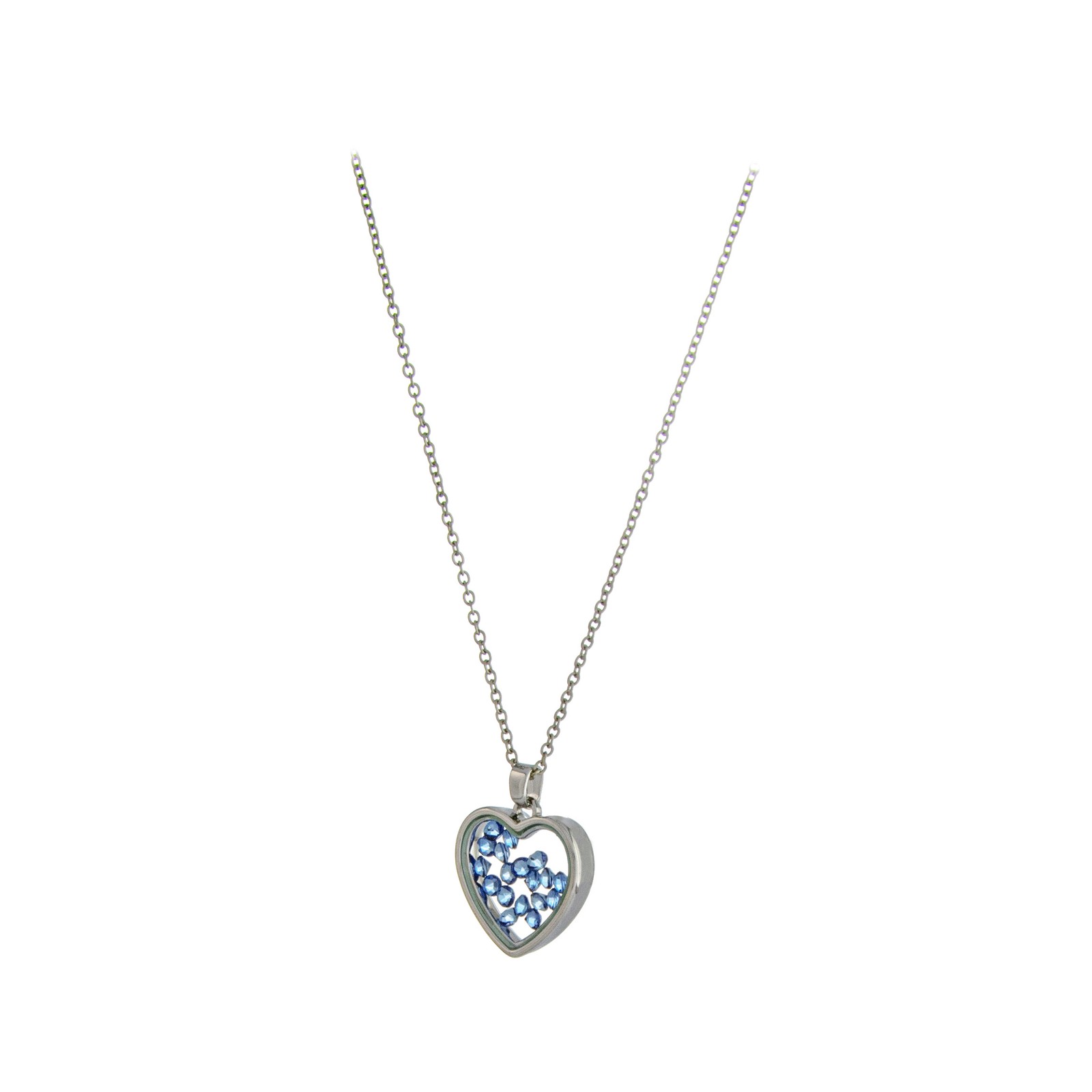 The Skyline Collection September Birthstone Blue Sapphire Heart Jewelry Set