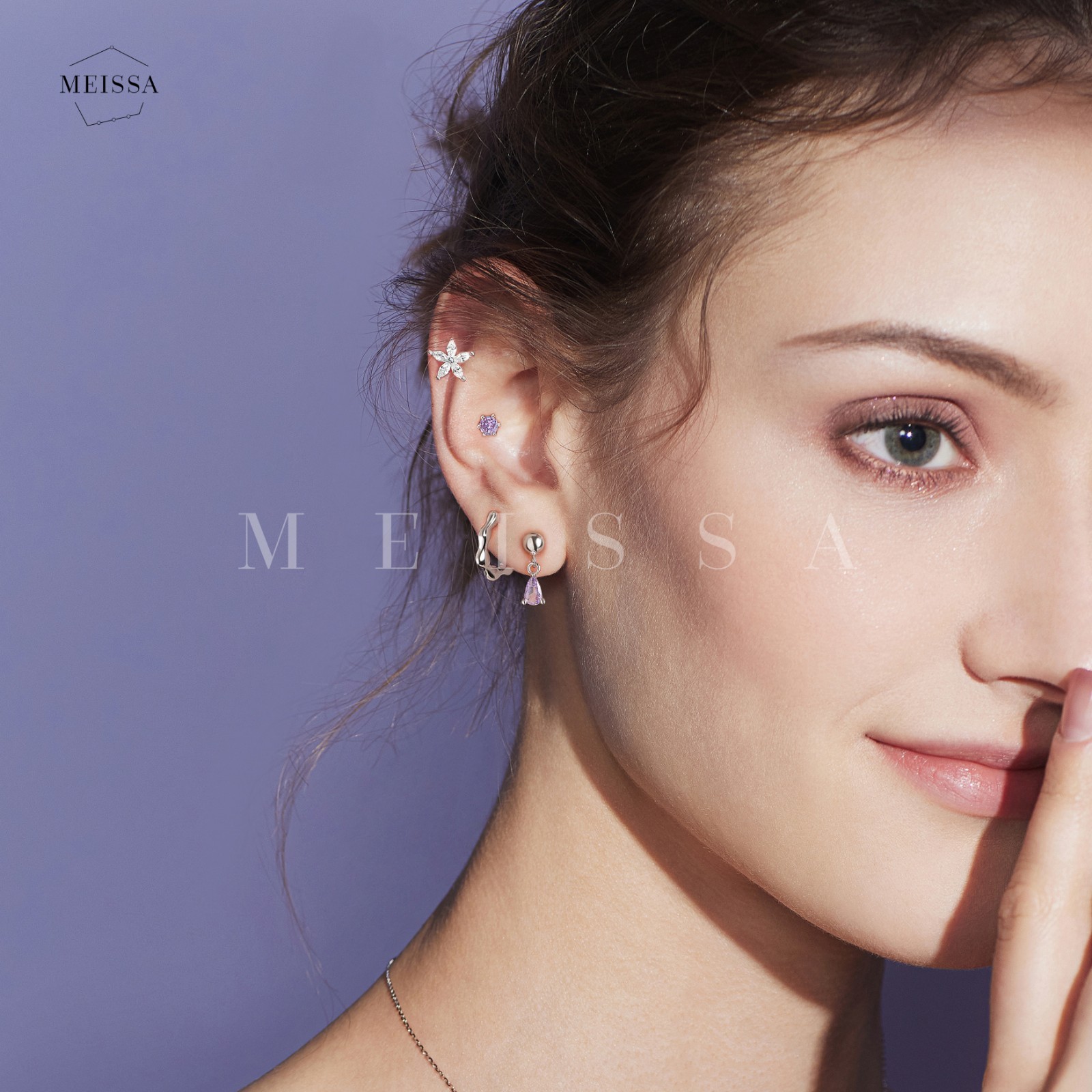 Meissa Birthstone Earrings for Women Girls Baby Screw Back Diamond Earrings Gift