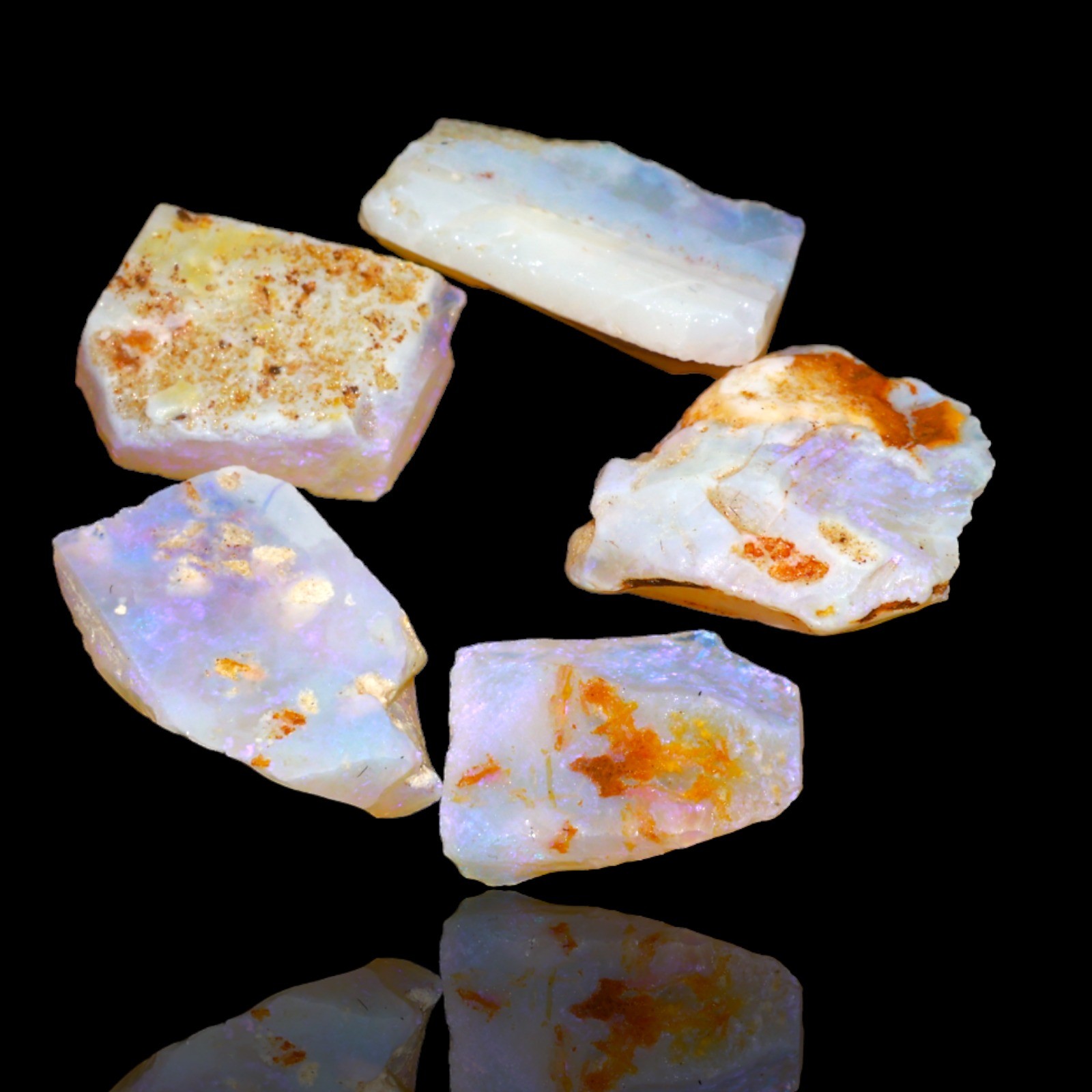 21.95 Cts Fire Opal Making Rough Natural 5 Pcs Lot 13x4x9 mm To 16x4x10 mm