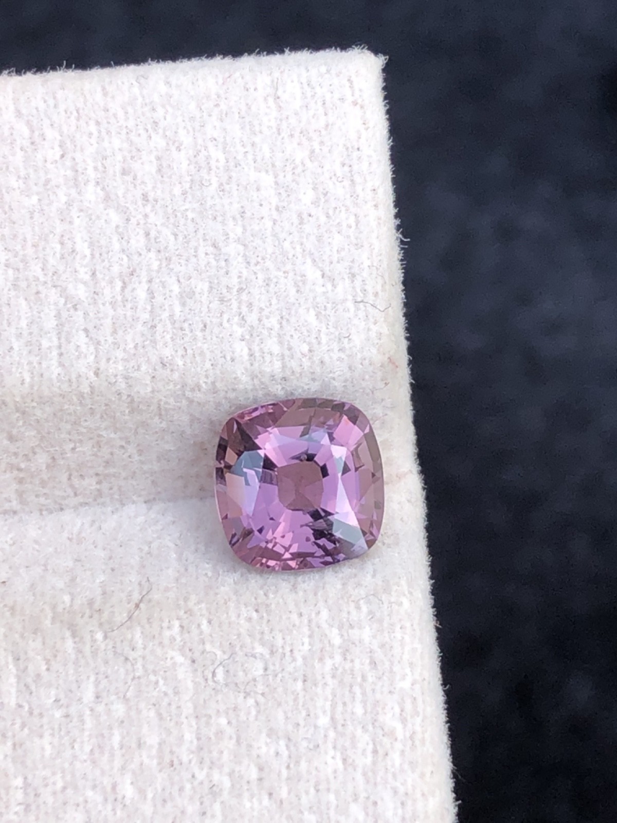 Natural Purplish Pink Spinel 1.44ct Cushion Cut Burma | Transparent Loose Gem