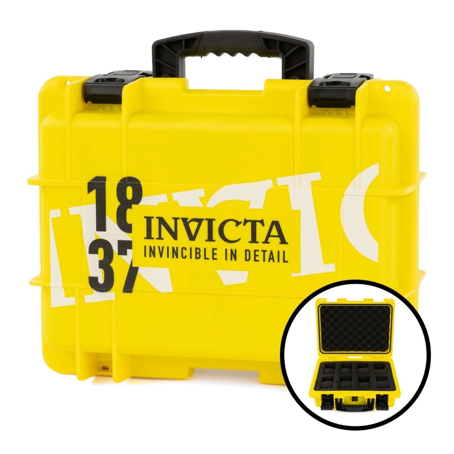 Invicta Eight(8) Slot Dive Impact Collector Case 1837 Edition Yellow Watch Box
