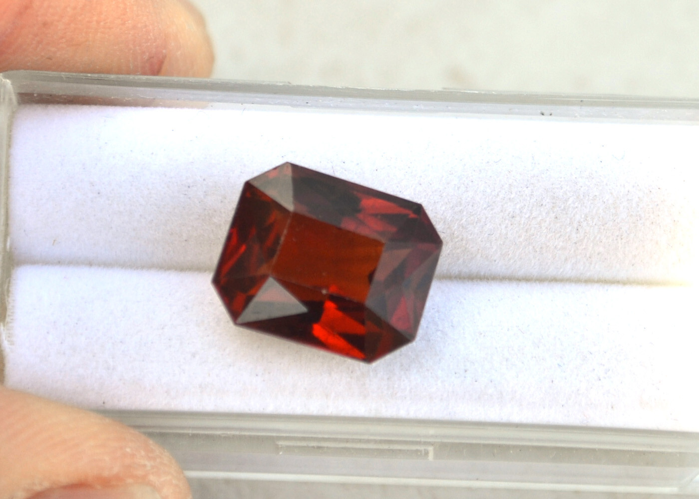10.25 Carat Scissor Cut Hessonite Garnet