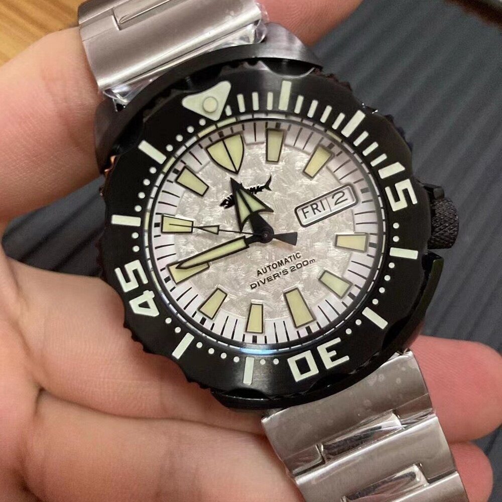 Heimdallr Sharkey Ocean Monster Diver NH36A Day Date Automatic 200M Watch C3 V2
