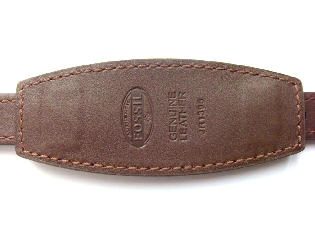 Fossil Original Spare Leather Strap JR1395 Watch Band Braun With Underlay 20 MM