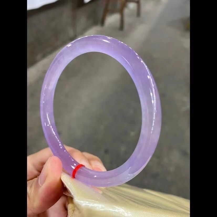 Real Natural Grade AAA Ice purple Myanmar Jade jadeite bracelets 53-64mm