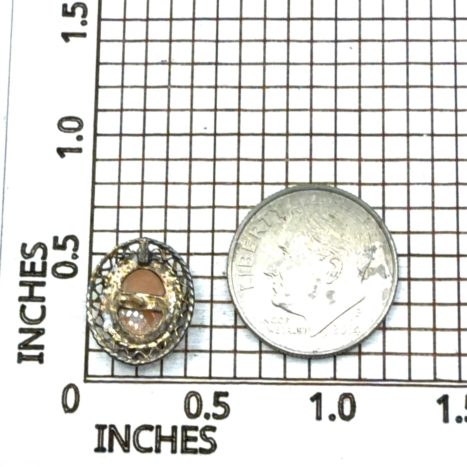 Vintage Petite Gold Filled Male and Female Cameo Earring Studs – 1.5 Grams