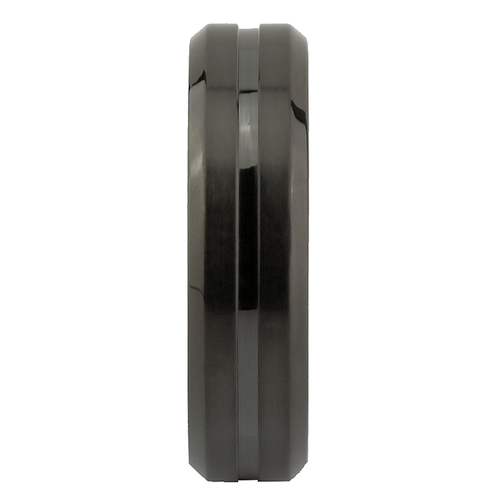 Black Plated Stainless Steel Brushed Beveled Edge or Center Groove 6 or 8mm Ring