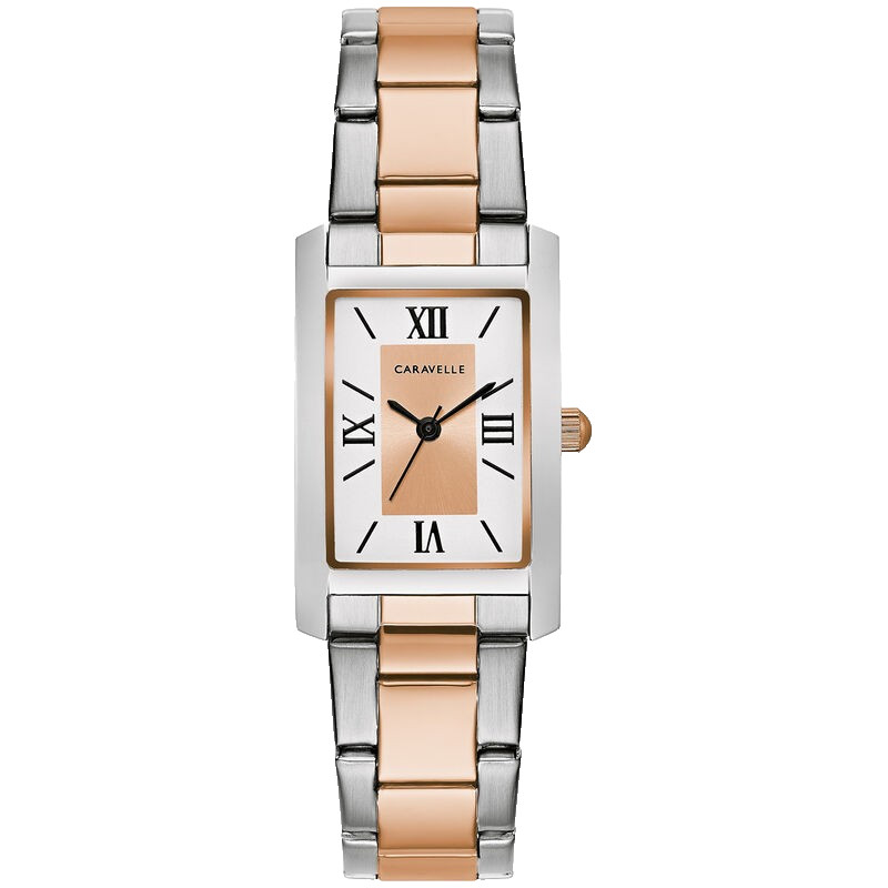 CARAVELLE BY BULOVA 45L187 ROSE GOLD DIAL & BRACELET QUARTZ 21MM WOMENS WATCH