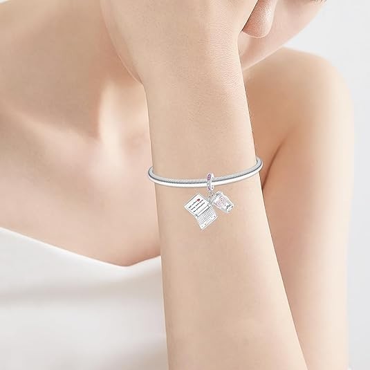 Coffee Cup Computer Charm 925 Sterling Silver Charms Fits Womens Bead Bracel…
