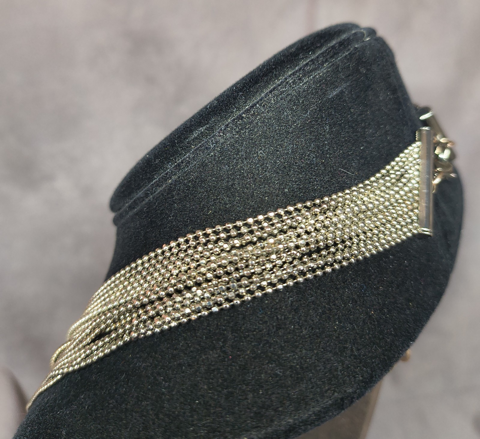 Multi Stranded Silver Toned Necklace