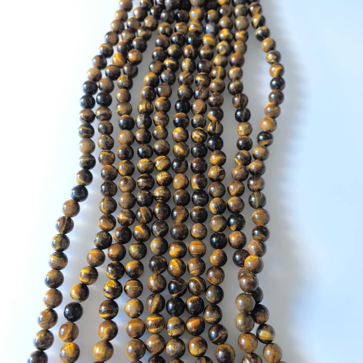 10 Strand Natural Tiger Eye Stone Round Spacer Loose Beads 10mm DIY Jewelry SWC0