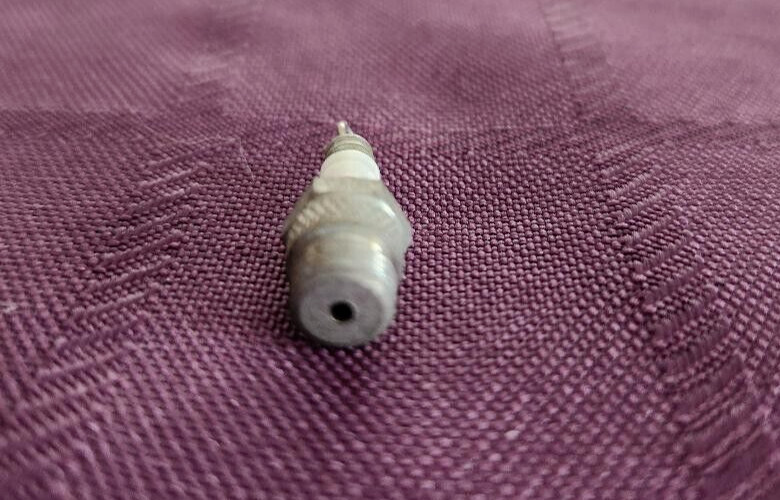 Vintage Realistic Champion Sparkplug Minature Porcelain & Zinked Steel Charm