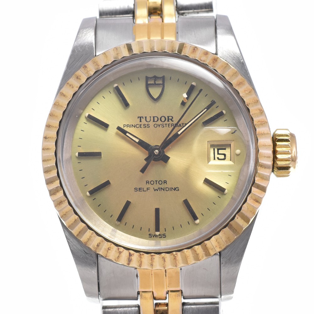 withpaper TUDOR Princess Oyster Date 92413 SS/YG Automatic Ladies Watch R#149272